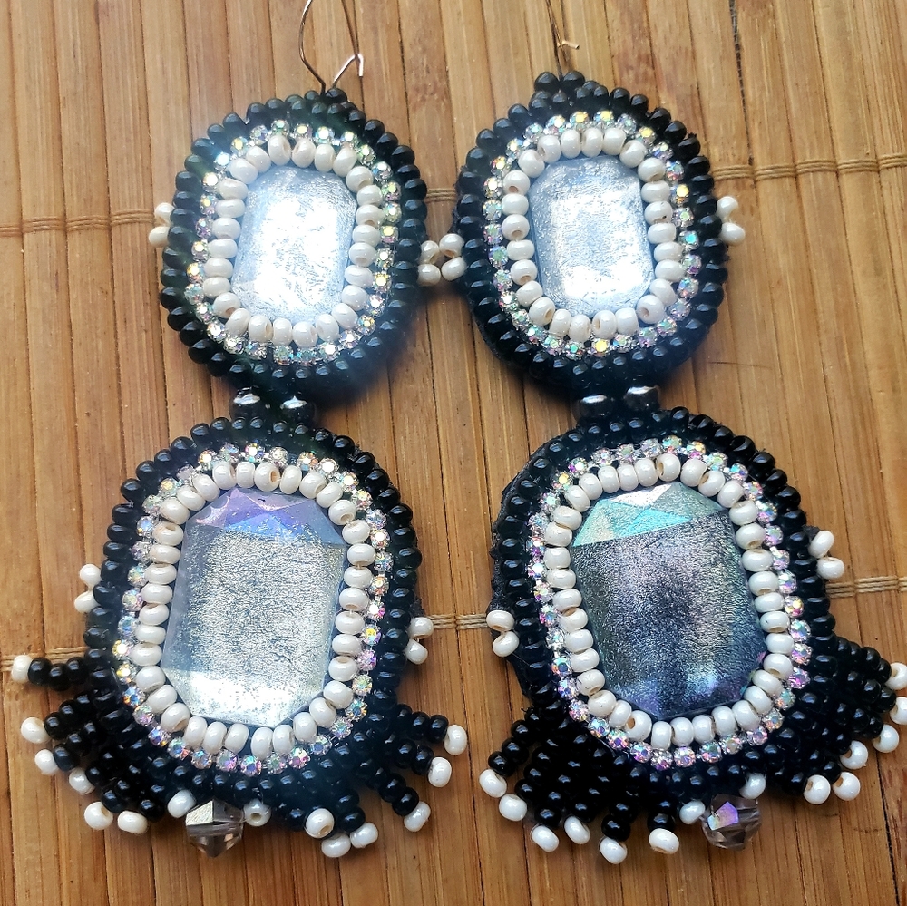 Handmade dangle earrings - Picture 3 of 4